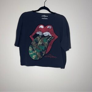 The Rolling Stones Tee with Camo Tongue Graphic